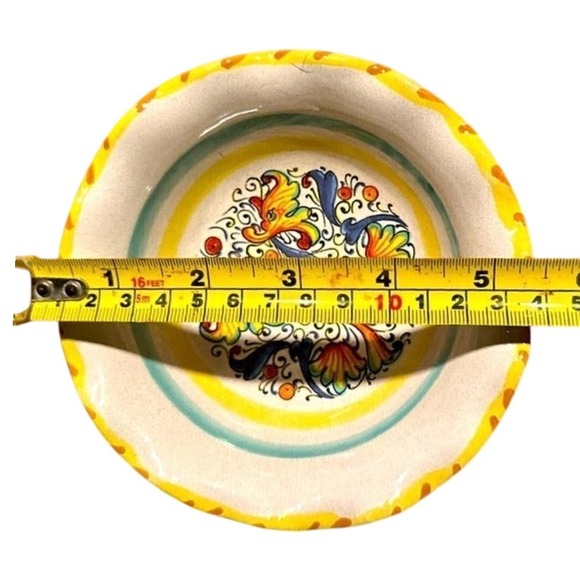 Meridian Ceramic Hand-Painted Small Pottery Trinket Bowl - Picture 3 of 5